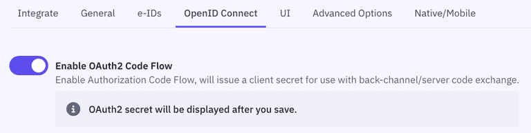 OAuth2 client secret